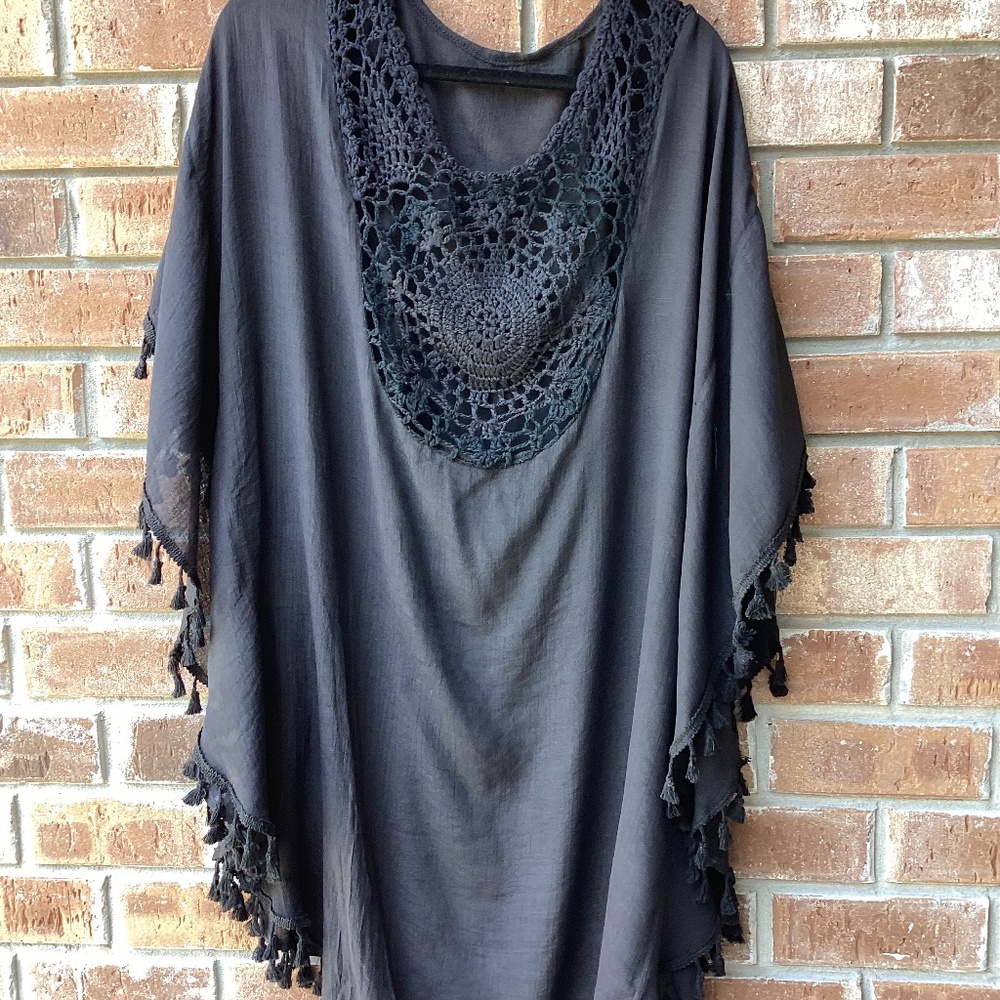BOHO CROCHET COVER UP SWIMWEAR  ( Size: One Size)
